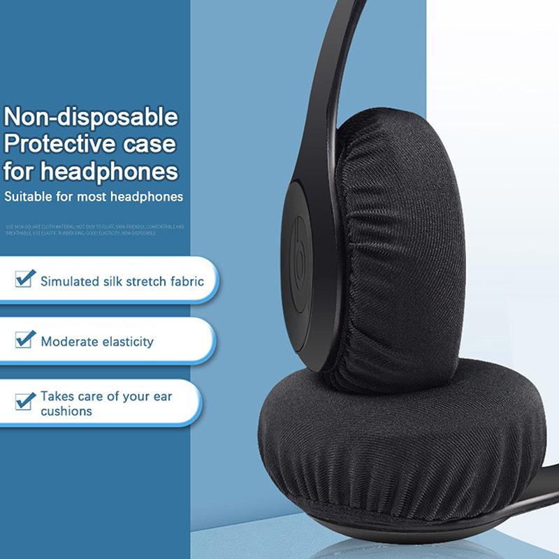 2 шт. Многоразовые Универсальные Мягкие Моющиеся Чехлы для Наушников Эластичные Прочные Дышащие Защитные Пыленепроницаемые Чехлы для Амбушюр