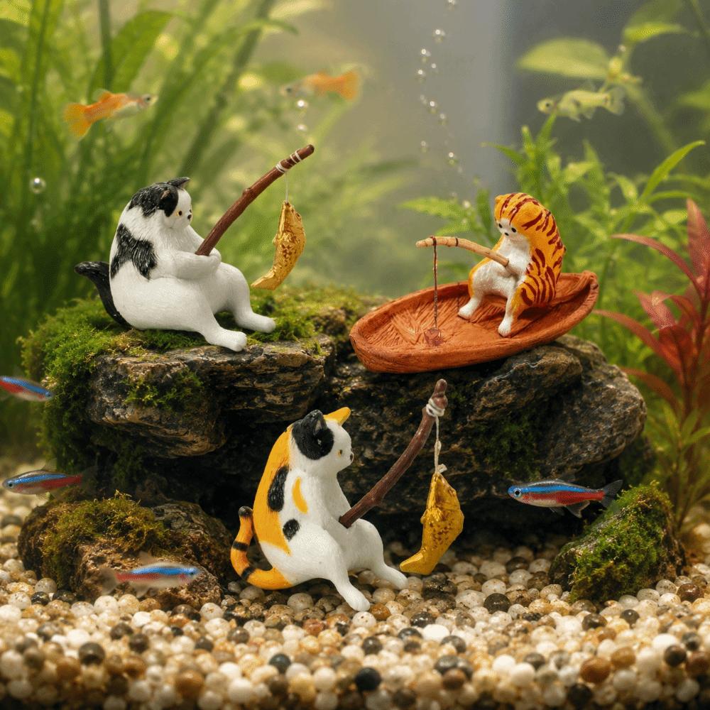 2PCS Floating Look Micro Landscape Decoration Creative Aquarium Ornament Fish Tank Ornaments Home