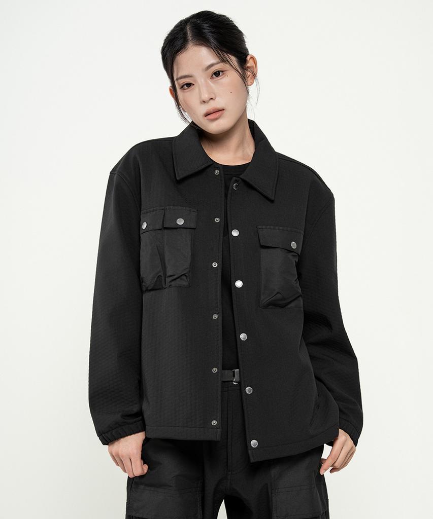 POLLUTION Городская флисовая куртка-ветровка Stag Coach Jacket Черный