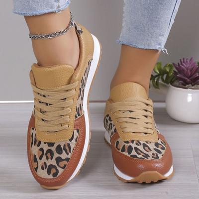 Мода 2024 Весна Осень Толстая подошва Принт Повседневные Кроссовки На Шнуровке Женские Кроссовки Для Бега Фитнеса На Открытом Воздухе Tênis Zapatos Para Mujeres