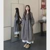Original Fabric Plaid Long-Sleeve Shirt Dress for Women - Autumn Layering Style