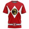 Новая ностальгическая футболка Power Rangers с динозаврами-тотемами для спорта и фитнеса, свободный большой размер, для взрослых и детей, с коротким рукавом