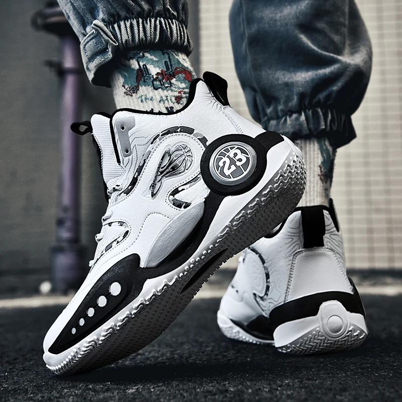 Модные мужские баскетбольные кроссовки, спортивные, нескользящие, оригинальные, тренировочные, студенческие, дышащие, спортивные, уличные, мужские, баскетбольные кроссовки