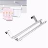 Silver Double Telescopic Towel Rack Stainless Steel Wall Mounted Towel Hanging Rack Retractable Adjustable Door Hanger Kitchen