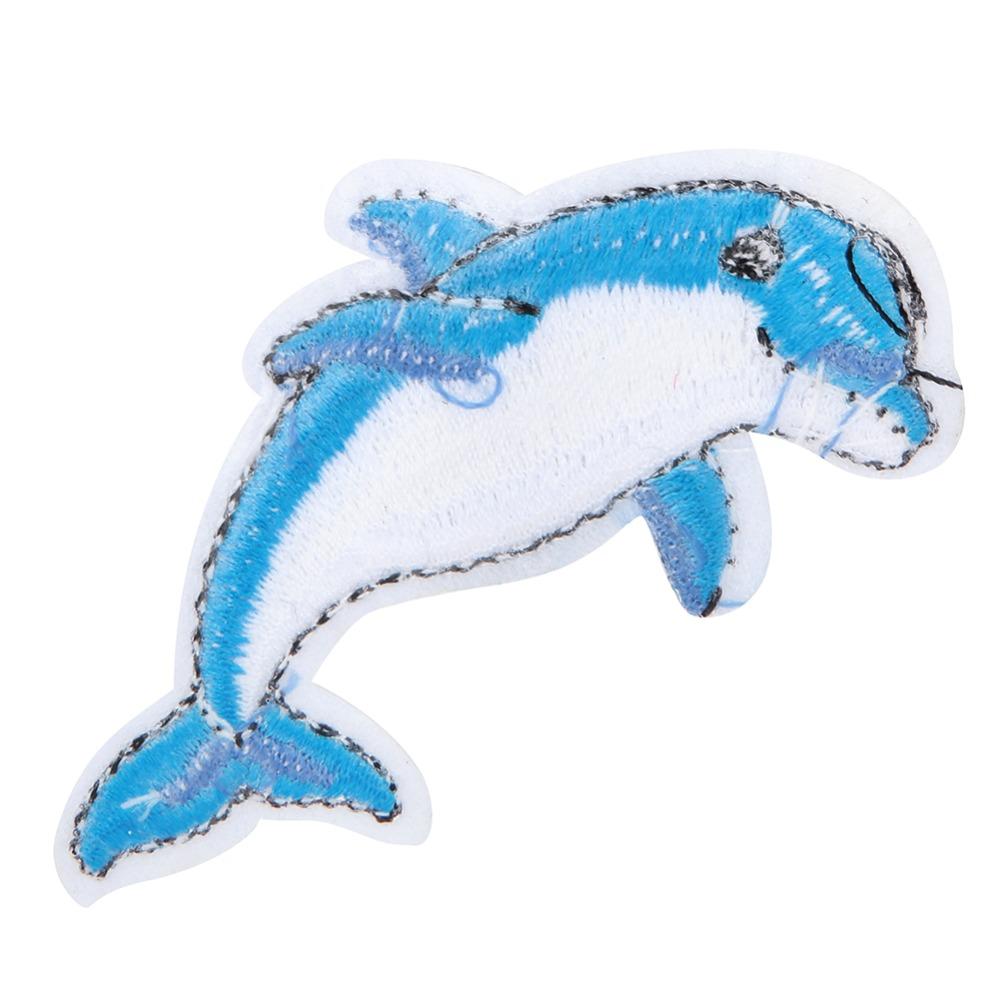 20pcs Dolphins Pattern Iron On Patches HandMade Sew On Patches Embroidered Patches Jacket