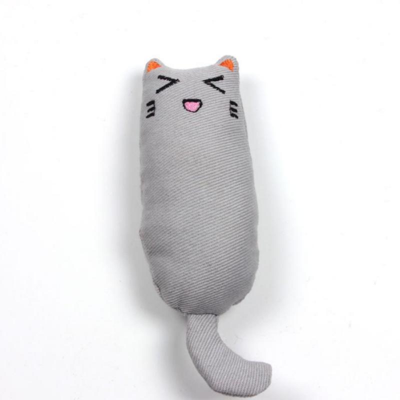 Игрушки для укусов домашних животных Милые игрушки с кошачьей мятой для котят, скрежещущих зубами, плюшевые игрушки для кошек, интерактивные, забавные, для кошек, жевательные аксессуары для домашних животных