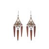 Этнические геометрические деревянные бусины-кисточки серьги