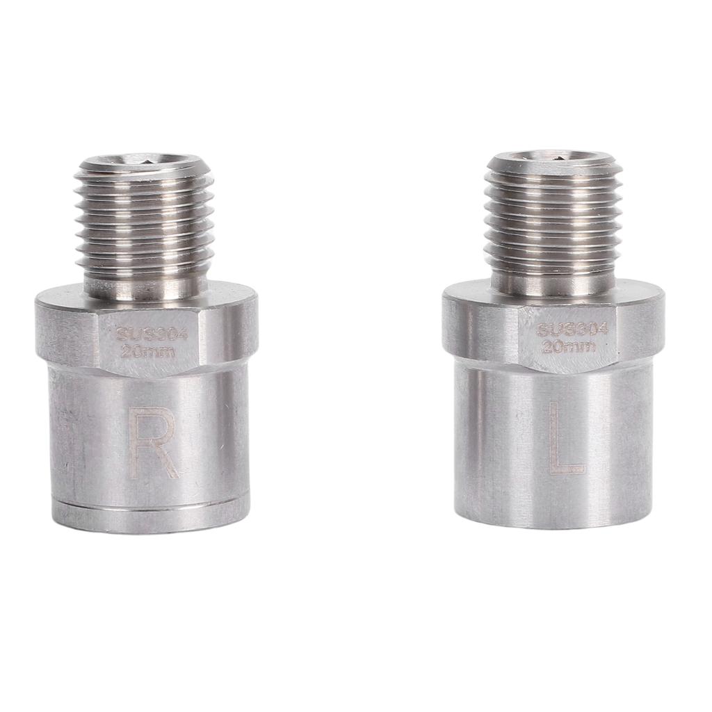 1 пара адаптеров для велосипедных педалей, нержавеющая сталь, наружная резьба 1/2 дюйма на внутреннюю резьбу 9/16 дюйма, удлинители педалей для шатунов