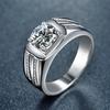 S925 Silver Ring Business Ring Men's New Creative Silver Korean Style Personality Trendy Platinum-plated Wedding Domineering Diamond Ring