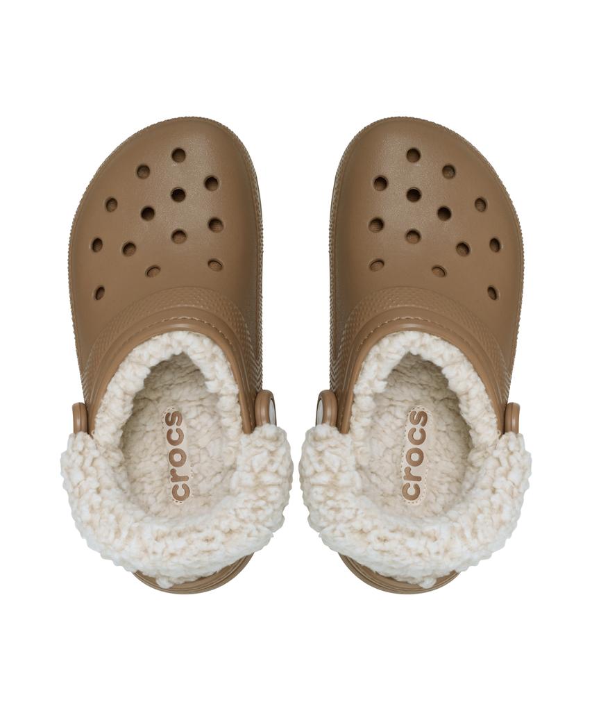 Классические клоги Crocs на флисовой подкладке (Флисовый ремешок) - Сепия / 211396-2Ey