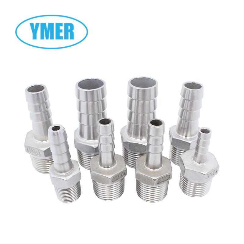YMER Stainless Steel Male Thread to Barb Hose Adapter
