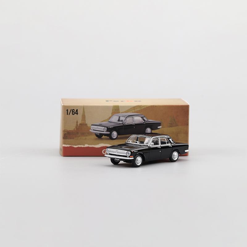 Perka Diecast Original 1:64 Scale Gaz-24 Volga Simulation Alloy Car Model Collection Decoration Toy Gift Souvenir Display
