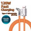 120 Вт 7A кабель USB Type C для быстрой зарядки, поворотный на 180 градусов, игровой кабель для Xiaomi Redmi Honor, зарядное устройство для телефона, кабель USB C