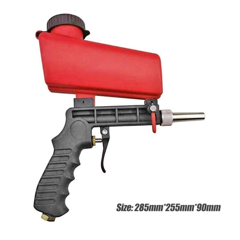 Портативный гравитационный пескоструйный пистолет 90 фунтов на квадратный дюйм, алюминиевый пневматический пескоструйный пистолет, пистолет-распылитель для удаления песка, пескоструйная машина