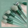 13-Piece Makeup Brush Set, Foundation Brush, Eyeshadow Brush, Highlighter, Loose Powder, Blush, Green Makeup Brush Set