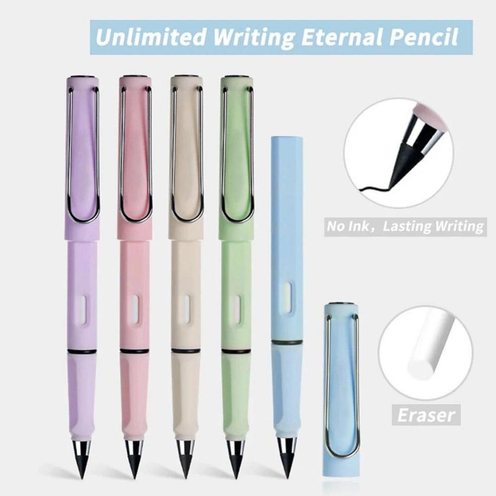 1Pc Unlimited Writing No Ink Pen Pencils For Writing Art Sketch Stationery Kawaii Pen School Supplies