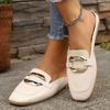 Foreign Trade Half Slippers Women's Summer Outer Wear 2025 Summer New Lazy Bag Head Metal Flat Single Shoes Casual Sandals