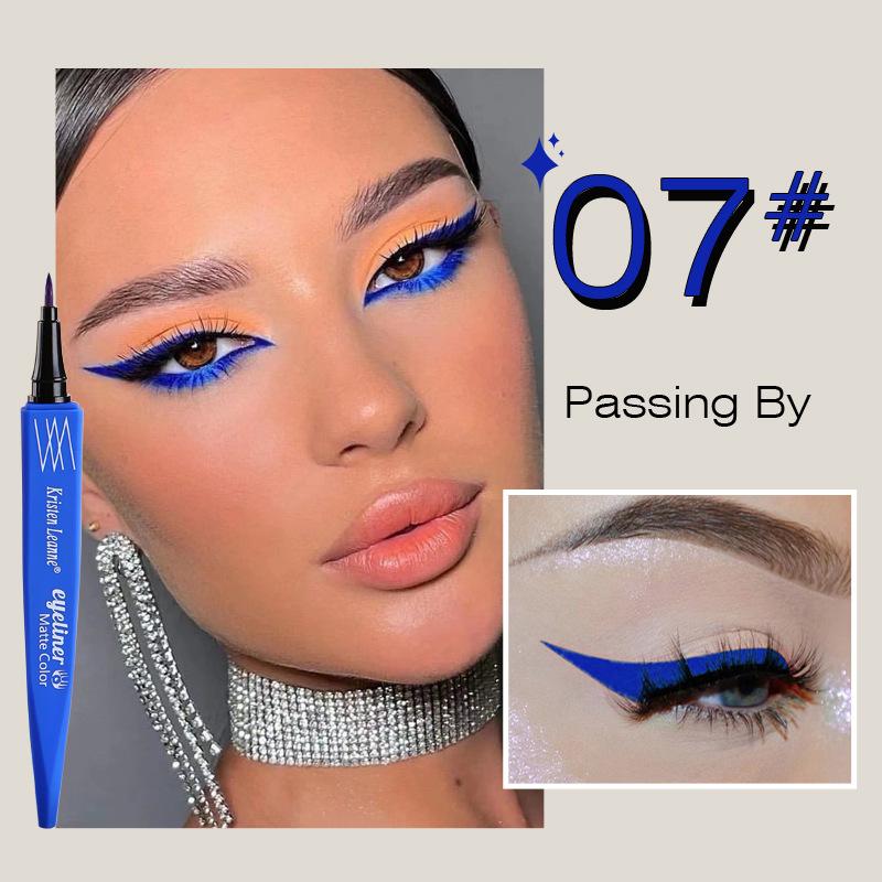 KRISTEN LEANNE Ультратонкий сердечник ручки матовый, сухой и не легко тускнеет, цветная подводка для глаз