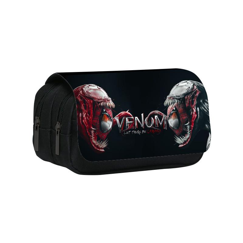 Marvel Venom Print Double Layer Stationery Storage Bag For Middle School Students