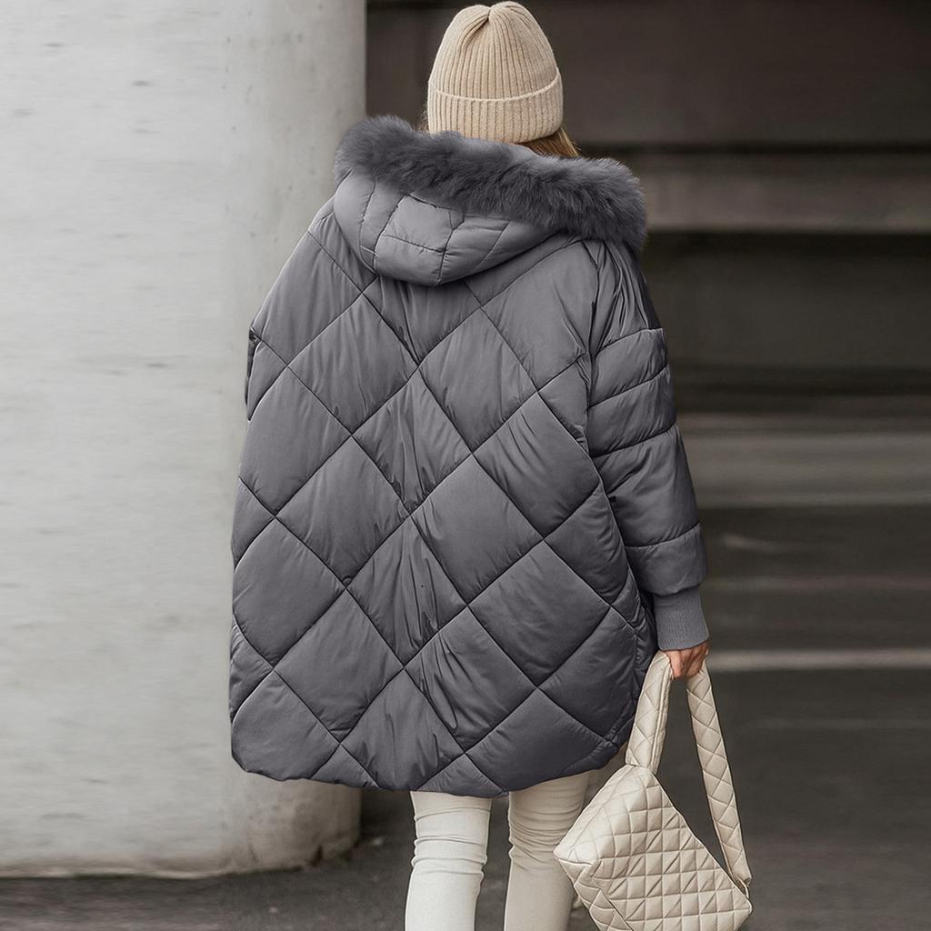 Jackets For Women Jacket Fleece Lined Winter Coats Hooded Down Coat With Zip Pockets