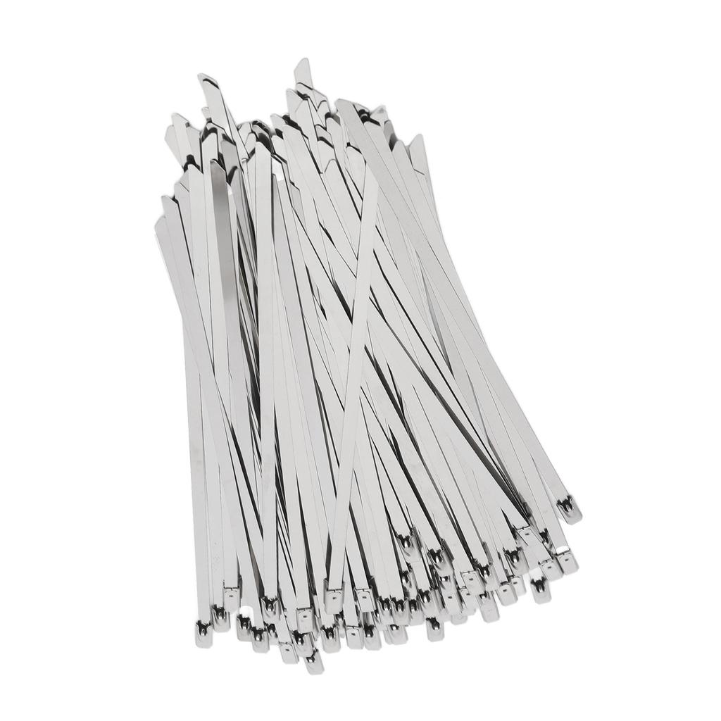 200 шт., кабельная стяжка из нержавеющей стали, ширина 4,6 мм, шланговая стяжка, самоблокирующийся комплект, комплект для проводной линии