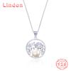 Линдон Стерлингового Серебра 925 Классическое Женское Ожерелье Кулон Циркон Модный Подарок