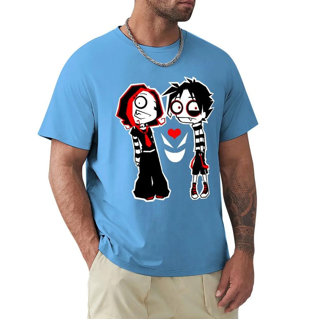 Interesting Cartoon Emo T Shirt Harajuku Short Sleeve T-shirt 100% Cotton Graphics Tshirt Tops