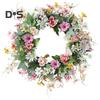 Цветы Весенний венок Гирлянда на входную дверь Искусственные цветы Дверной венок для дома Весенняя вечеринка Фермерский дом Свадебное украшение