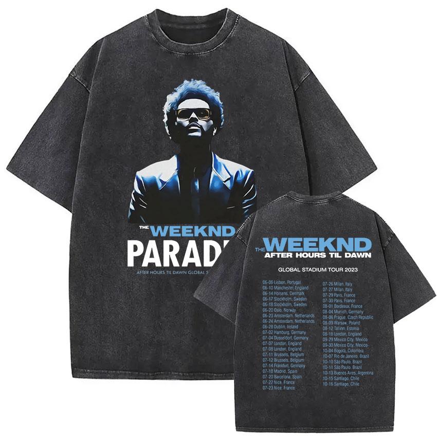 The Weeknd XO Tour Винтажная стираная футболка Мужская и Женская Летняя Хлопковая YK Clothing Повседневная Мода Круглый вырез Короткий рукав Футболка