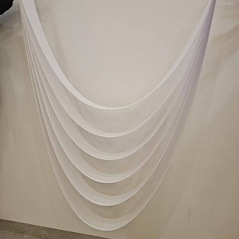 Wedding Ceiling Cloth Curtain 6 Layer Wave Curtain Drapery Fabric Draping Birthday Party Ceremony Reception Wall Hanging Decor