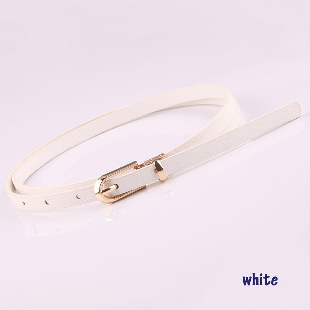 Fashion Candy Color Graceful Faux Leather Belts Dress Strap Thin Skinny Waistband Adjustable Belt