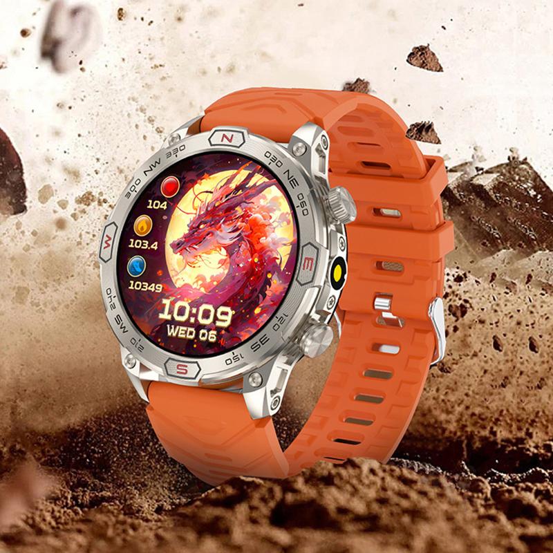 SCIONE Умные часы с пульсометром Bluetooth, голосовым помощником, компасом, фонариком, шагомером, спортивными часами на открытом воздухе