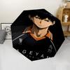 Haikyu Print Automatic Umbrella, 8 Rib Iron Frame, Plastic Handle, Suitable for Outdoor Travel &Daily , Ideal Gift