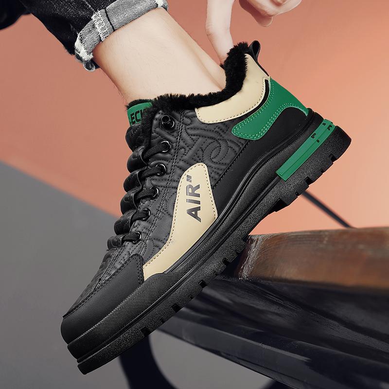 Роскошная зимняя обувь, мужские повседневные кроссовки, очень теплые плюшевые зимние ботинки для мужчин, обувь для тенниса, скейтборда, обувь с высоким берцем