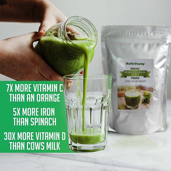 Порошок травы ячменя Оригинальный 100% здоровый чистый органический ячмень для похудения, детоксикации тела, кето-диета Порошок травы ячменя, увлажняющий кишечник