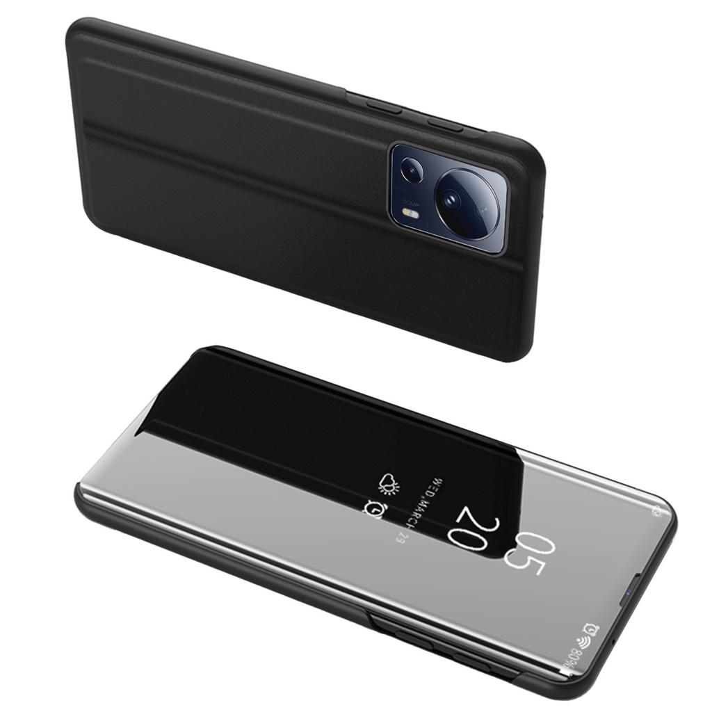 Glossy flip case for Xiaomi 13 Lite Clear View Case black