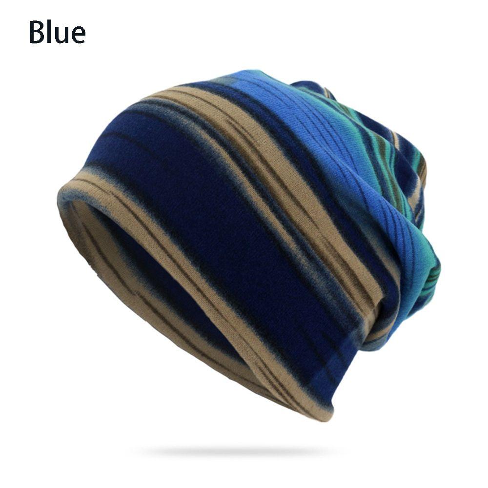 Корейская версия Многофункциональная шапка-бини Повседневная шапка с принтом в полоску Шапка-тюрбан