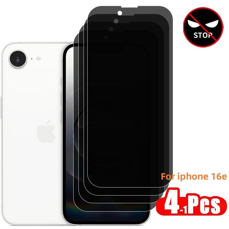 Защитное стекло для iPhone 16e Закаленное стекло Антишпионское защитное стекло экрана для iPhone 16e Защитная пленка от подглядывания для телефона iPhone 16e