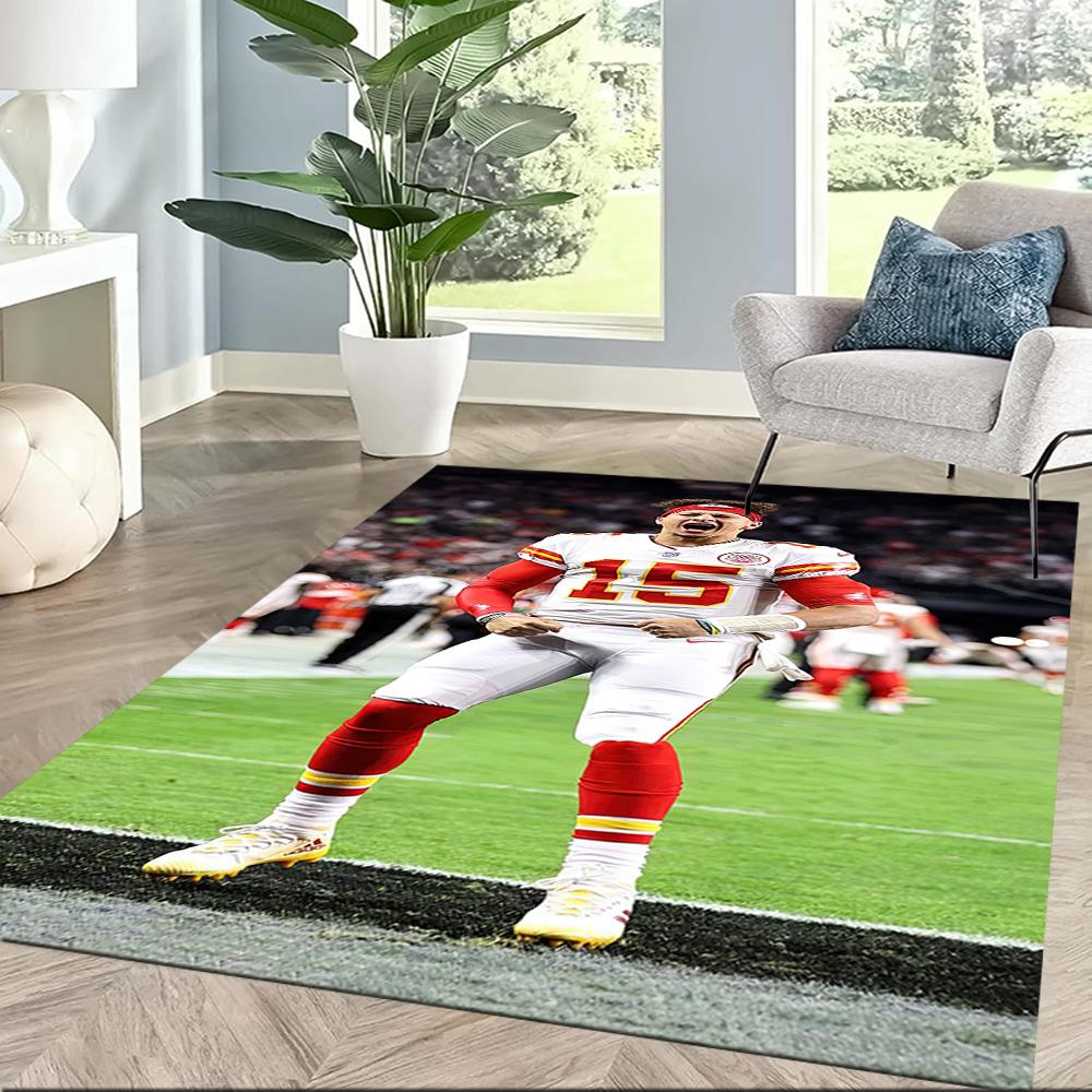 Patrick Mahomes5 Square rugs are a great choice for living rooms, bedrooms, home décor, and as gifts.