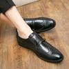 Мужские кожаные туфли с пряжкой, цельные, формальные, мужские туфли, увеличивающие рост