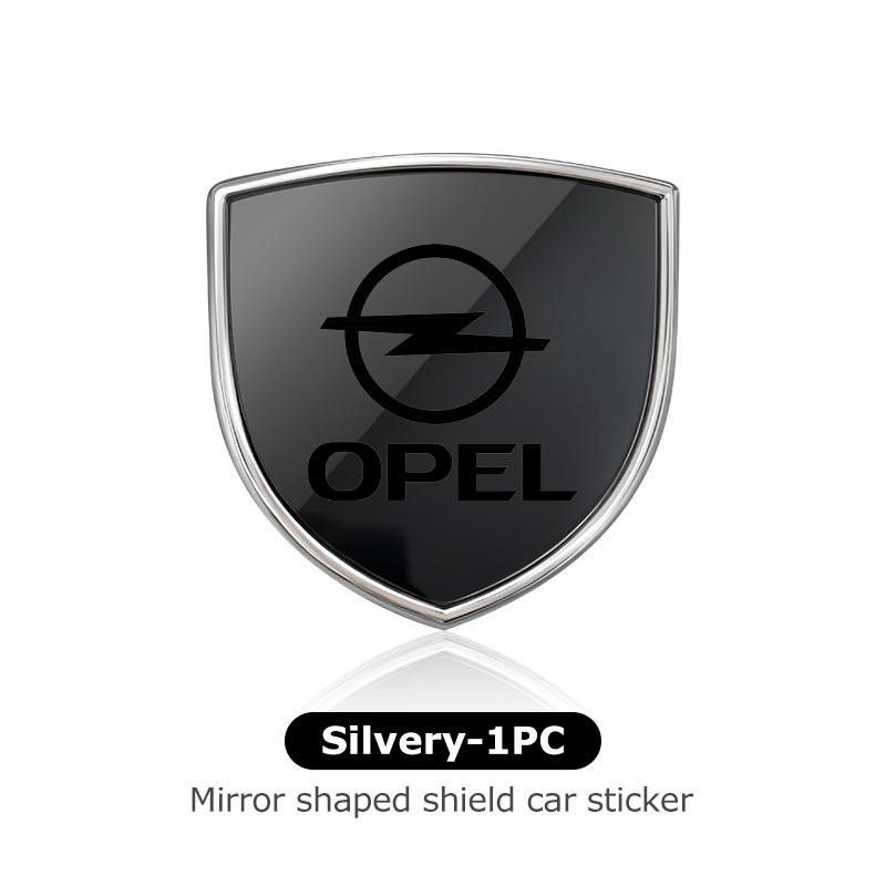 AAAYQ1 Universal Shield Car Sticker Alloy Mirror Adhesive Car Decor Badge For Opel Astra G H J K F Corsa D Zafira B Insignia Mokka