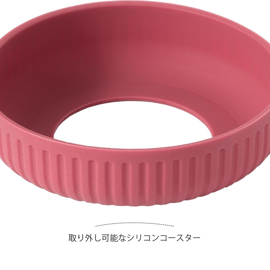 BOTTLE BOTTLE with Stylish Stainless Steel Vacuum Keeps Hot or Perfect for Direct Suitable for and Pink Mug, 400ml, Lid, Spill-Proof Tumbler,