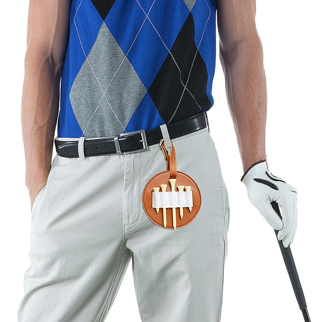 Кожаная сумка для гольфа с вставкой для ногтей, уличная поясная подвесная сумка для хранения, костюм, подарок для мужчин