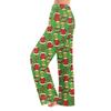 Женские зимние брюки, длинные брюки, фланелевые брюки с рождественским принтом