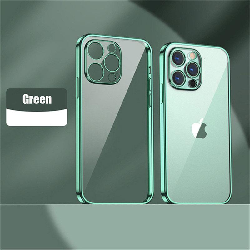 Прозрачный мягкий чехол с покрытием для iPhone 15 Pro Max 12 11 XR X XS Max 8 7 Plus 13Pro 14, противоударный ультратонкий чехол-бампер