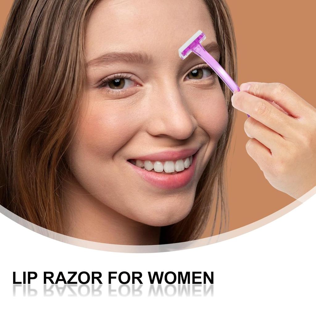 12 шт. бритв для бровей, инструмент для бритья лица Т-образной формы для бровей, бритвы для лица для женщин, набор для стрижки бровей для девушек, безопасный и простой персик