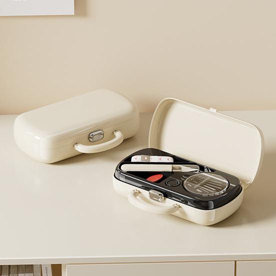 Портативный швейный набор 16 цветов ниток иглы ножницы наперсток рулетка нитковдеватель набор швейные принадлежности в коробке для путешествий дома ремонта поделок