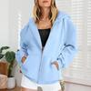 Women Zip Up Hoodies Long Sleeve Oversized Sweatshirt Fall Fleece Jackets with Pockets Casual Workout Outfits
