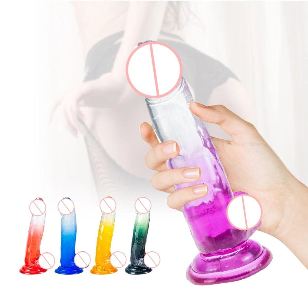 Реалистичный фаллоимитатор с присоской, огромные желейные фаллоимитаторы, секс-игрушки для женщин и мужчин, искусственный член, большой пенис, анальная пробка, эротический секс-шоп