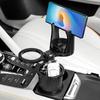 Расширитель подстаканника Автомобильный расширитель подстаканника Беспроводная зарядка Вращающееся на 360 градусов зарядное устройство для телефона С регулируемым основанием Хранение напитков